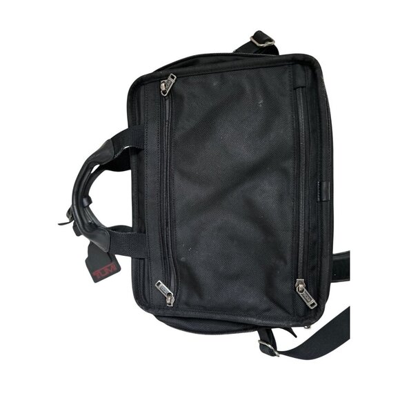 Tumi Deluxe Expandable Shoulder Bag Briefcase Nylon Black 15" - Picture 9 of 12